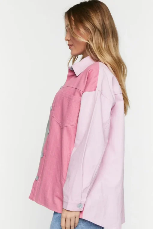 Denim Colorblock Shacket