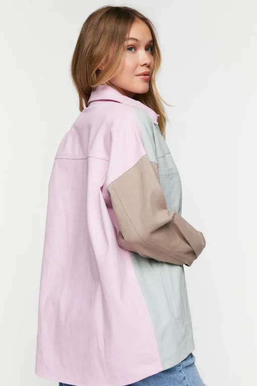 Denim Colorblock Shacket