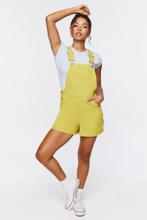 Denim Overall Shorts
