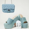 Denim Platform Wedges