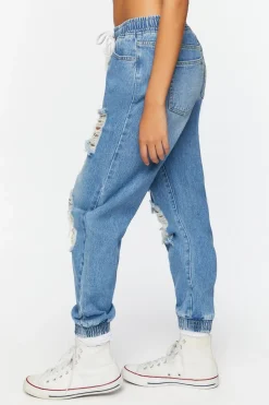 Destroyed Denim Joggers