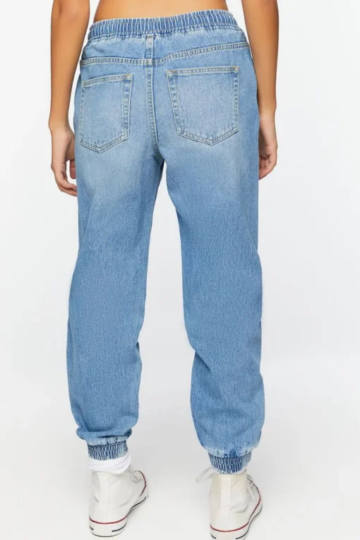 Destroyed Denim Joggers