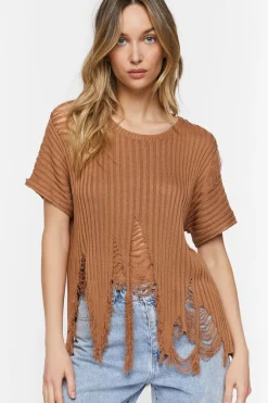 Destroyed Short-Sleeve Top