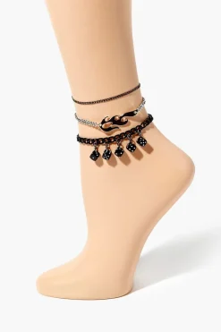 Dice & Flame Anklet Set