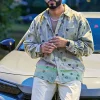 Dice Print Corduroy Shirt