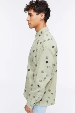 Dice Print Corduroy Shirt