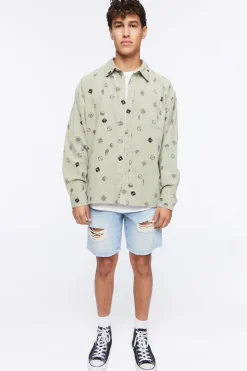 Dice Print Corduroy Shirt