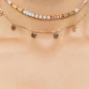 Disc Charm Beaded Necklace Set