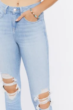 Distressed Bootcut Jeans