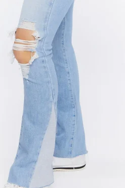 Distressed Bootcut Jeans