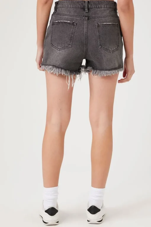 Distressed Denim Shorts
