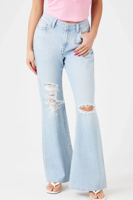 Distressed Flare Jeans