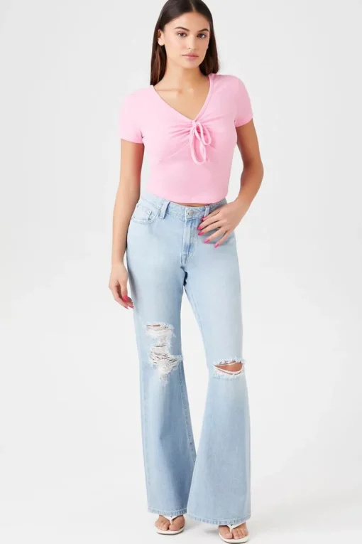 Distressed Flare Jeans