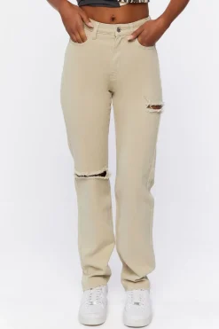 Distressed High-Rise Jeans