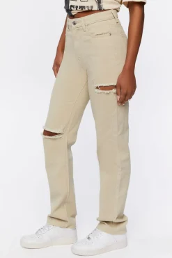 Distressed High-Rise Jeans