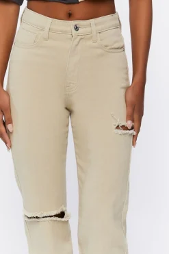 Distressed High-Rise Jeans