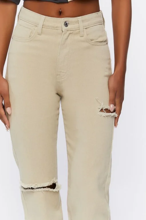 Distressed High-Rise Jeans
