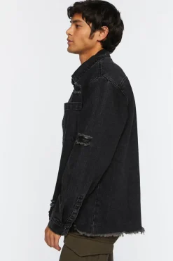 Distressed Long-Sleeve Shirt