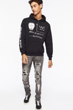 Distressed Paint Splatter Skinny Jeans
