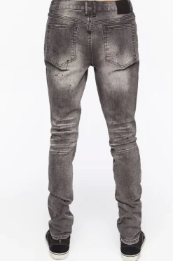 Distressed Paint Splatter Skinny Jeans