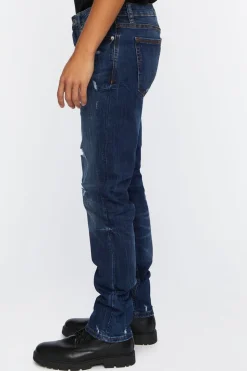 Distressed Slim-Fit Jeans