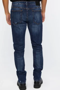 Distressed Slim-Fit Jeans