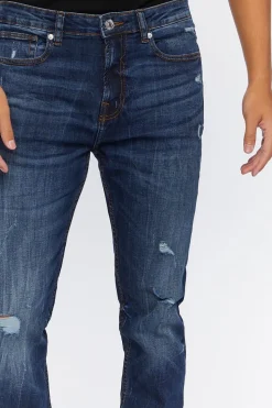 Distressed Slim-Fit Jeans