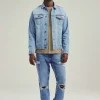 Distressed Straight-Leg Jeans