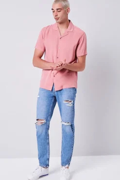 Distressed Straight-Leg Jeans