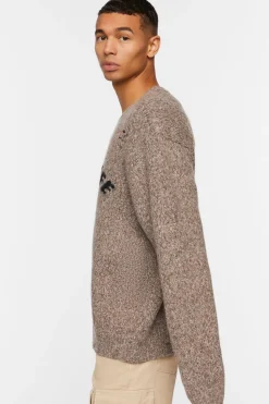 Distressed Wildlife Graphic Sweater