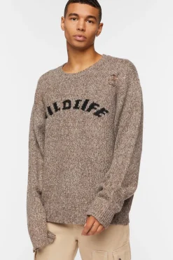 Distressed Wildlife Graphic Sweater