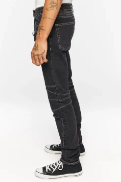 Distressed Zippered Skinny Jeans