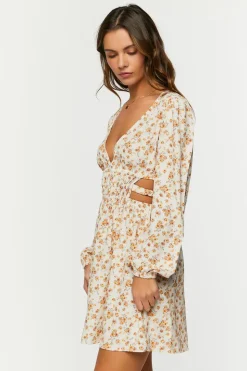 Ditsy Floral Cutout Mini Dress