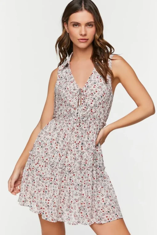 Ditsy Floral Fit & Flare Mini Dress