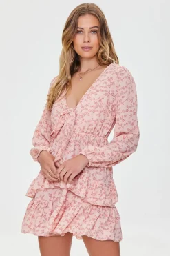 Ditsy Floral Flounce Mini Dress