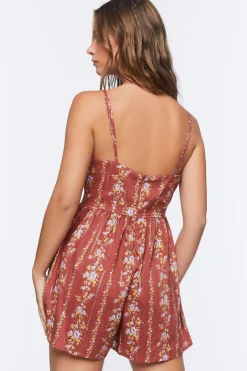 Ditsy Floral Print Cami Romper