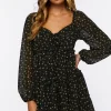 Ditsy Floral Print Mini Dress