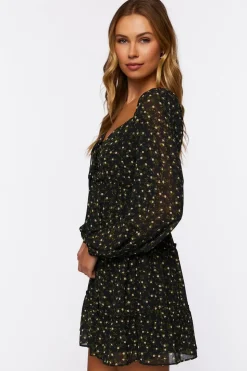 Ditsy Floral Print Mini Dress