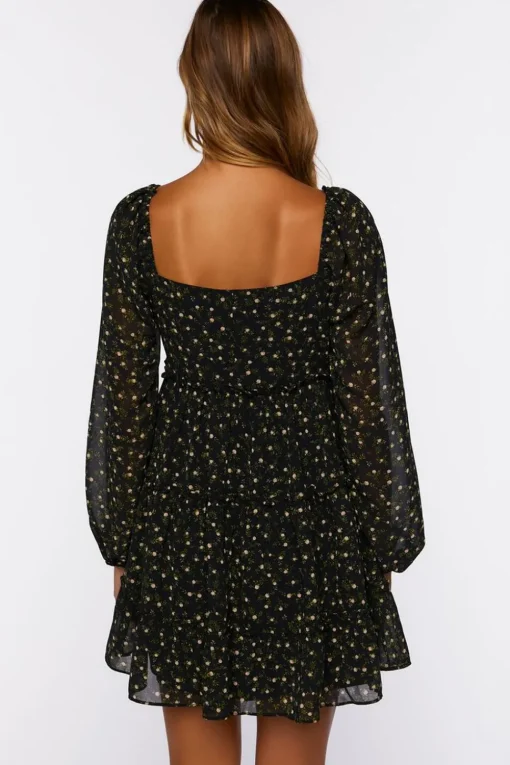 Ditsy Floral Print Mini Dress