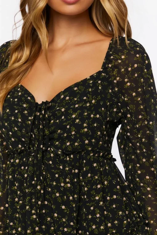 Ditsy Floral Print Mini Dress