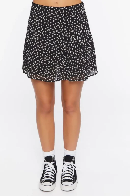 Ditsy Floral Print Mini Skirt