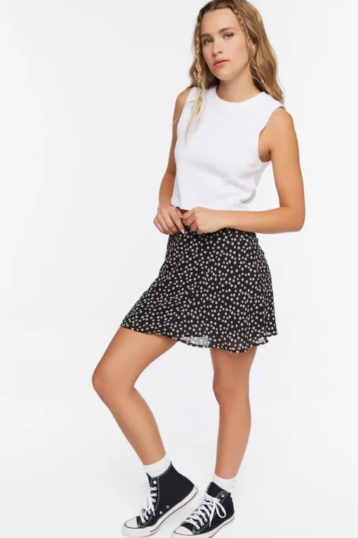 Ditsy Floral Print Mini Skirt