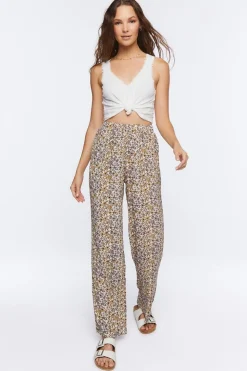 Ditsy Floral Print Pants