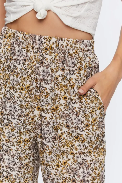 Ditsy Floral Print Pants
