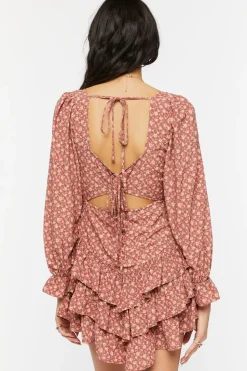 Ditsy Floral Tiered Mini Dress