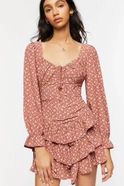 Ditsy Floral Tiered Mini Dress