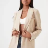 Double-Breasted Notched Blazer