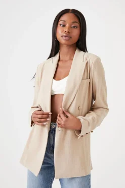Double-Breasted Notched Blazer