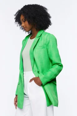 Double-Breasted Slit Blazer