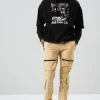 Drawstring Cargo Slim-Fit Pants